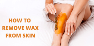 how to remove wax from skin