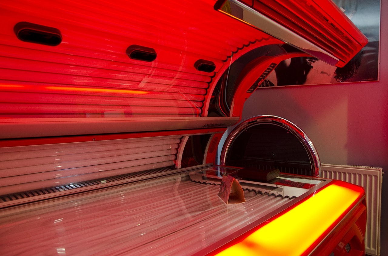 tanning bed after shower